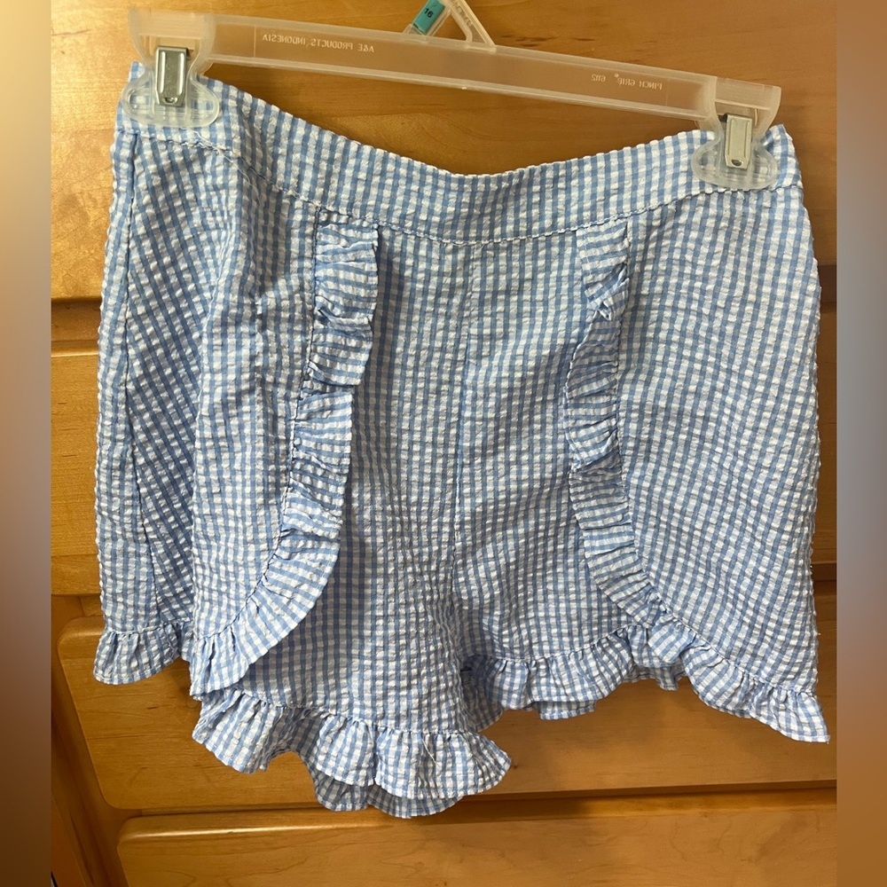Blue and white shorts